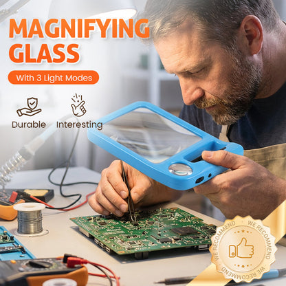 Uppladdningsbart LED-förstoringsglas med 3 ljuslägen