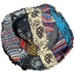 Patchwork-flerfärgad svamphatt i hemp – med brett brätte & dold ficka 🧢🌈