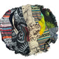 Patchwork-flerfärgad svamphatt i hemp – med brett brätte & dold ficka 🧢🌈