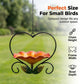 🐦 Få 50 % rabatt nu! 💖 Hjärtformad fågelmatare – blommönster, hängande, rostfri, perfekt för din trädgård eller balkong 🏡