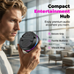 Bärbar Bluetooth-högtalare med RGB-belysning och mobilhållare