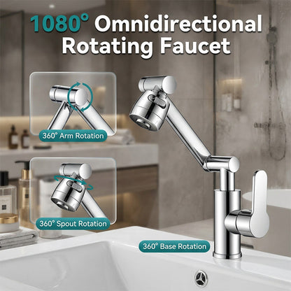 💧✨ 1080° roterande mekanisk kranarm – Hårtvätt & diskning på ett ögonblick!