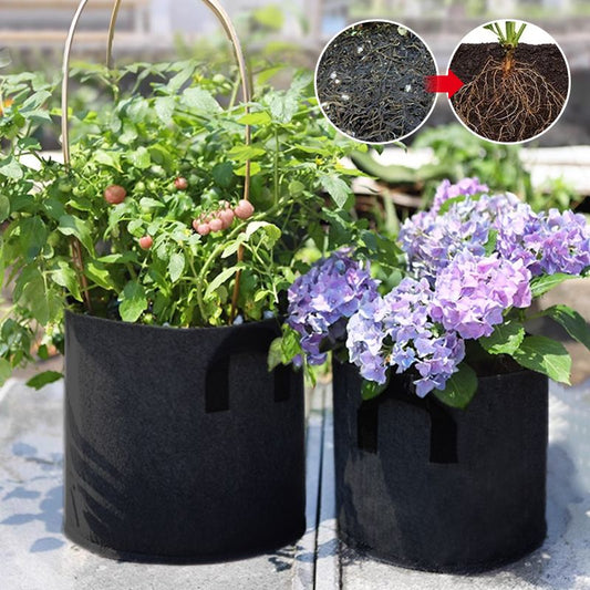 🌞Vårvakning: 50% rabatt! 🌱 Andningsbar tygväxtpåse för växter – Geotextil växtpåse för balkong, uteplats och grönsaksträdgård