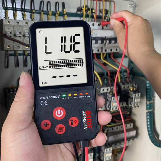 🔌✨ Bärbar Smart Auto Digital Multimeter – Stor 3,5" LCD & inbyggd ficklampa för alla eltest!