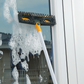 🧹💦 2-i-1 utdragbar golvskrubbborste – 180° roterande huvud & inbyggd vattenskrapa för badrum & kakel!