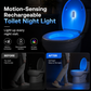 🚽✨ Motion-sensing toilet light – RGB glow, rechargeable, sanitizing & fun!
