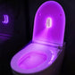 🚽✨ Motion-sensing toilet light – RGB glow, rechargeable, sanitizing & fun!