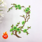 Elegant strykmärke med plommonblomstmotiv