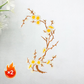 Elegant strykmärke med plommonblomstmotiv