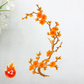 Elegant strykmärke med plommonblomstmotiv