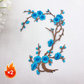 Elegant strykmärke med plommonblomstmotiv