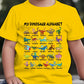 🦖 T-shirt för barn med lärorikt dinosauriealfabet
