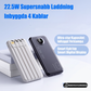 Snabbladdande powerbank med inbyggda kablar