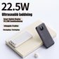 Snabbladdande powerbank med inbyggda kablar