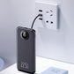 Snabbladdande powerbank med inbyggda kablar