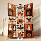 ⏳ Halva priset-erbjudandet upphör idag! 🎃 Flanellfilt med patchworkmönster för Halloween