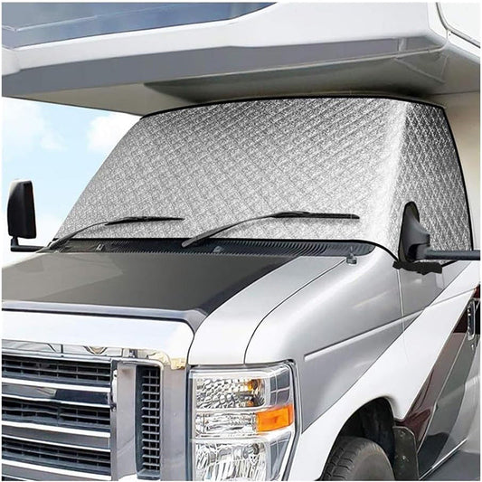 🚐❄️ 50 % rabatt – Allväders vindruteskydd för husbil med flerskiktsisolering – skyddar mot frost, snö, sol & insyn året runt! ☀️🛡️