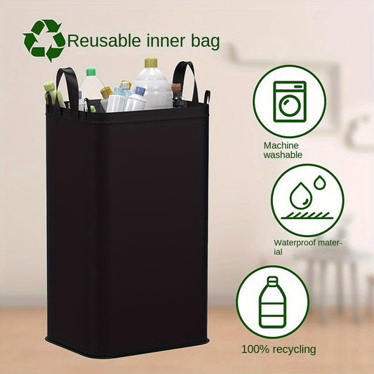 ♻️✨ Slipp pantburkar & återvinning som ligger överallt! Hopfällbar återvinningsbehållare på 100 liter med lock & tvättbar innerpåse – smart förvaring som håller hemmet snyggt och organiserat! 🏡
