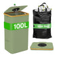 ♻️✨ Slipp pantburkar & återvinning som ligger överallt! Hopfällbar återvinningsbehållare på 100 liter med lock & tvättbar innerpåse – smart förvaring som håller hemmet snyggt och organiserat! 🏡