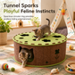 Felt Donut Cat Tunnel Bed and Interactive Toy