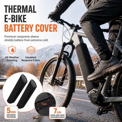 ❄️ REA! Neopren batteriskydd för elcykel – isolerar mot kyla, vatten & damm, bevakar batteriets prestanda under vintern