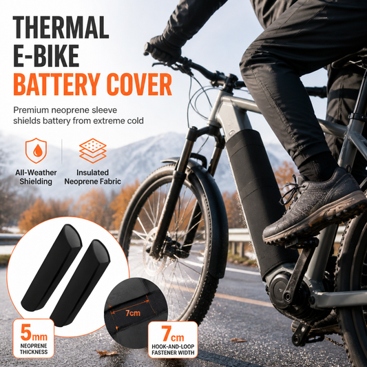 ❄️ REA! Neopren batteriskydd för elcykel – isolerar mot kyla, vatten & damm, bevakar batteriets prestanda under vintern