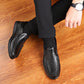 Gratis leverans - DRESSYE Loafers i äkta läder för män med mjuk innersula Casual Business Slip On Loafers