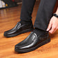 Gratis leverans - DRESSYE Loafers i äkta läder för män med mjuk innersula Casual Business Slip On Loafers
